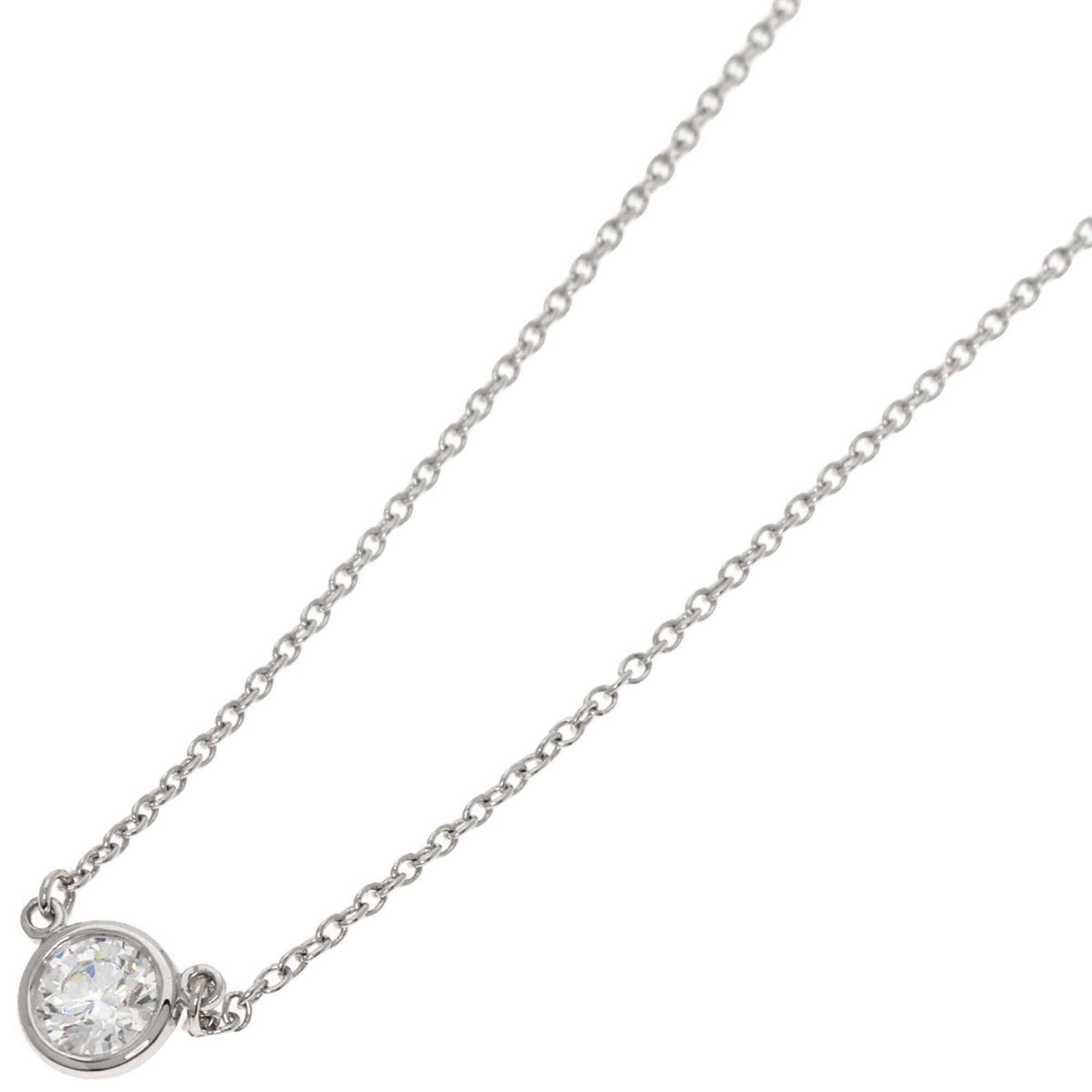 Tiffany Co By The Yard 1p Diamond Necklace Platinum Pt950 Womens 2422$